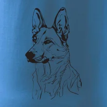 Německý ovčák černá kresba