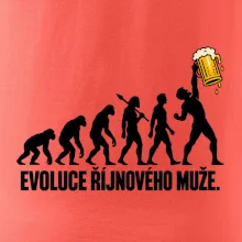 Evoluce říjnového muže s velkým půllitrem piva