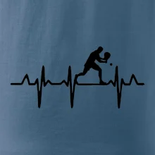 EKG stolní tenista stojící