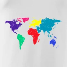 Světové kontinenty bez názvů - barevné