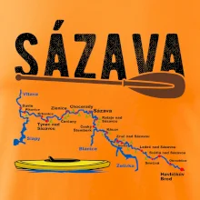 Mapa řeky Sázavy