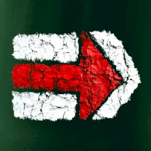 Párová turistická značka  červená