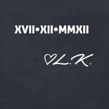 Datum výročí a iniciály