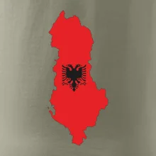 Albánie mapa a znak