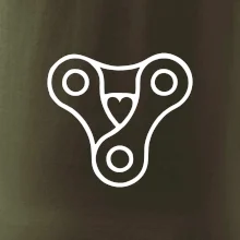 Cyklo srdce řetěz trojúhelník