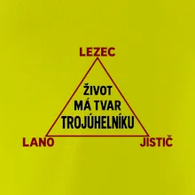 Lezec lano jistič životní trojúhelník