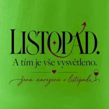 Listopad a tím je vše vysvětleno typografie s vínem