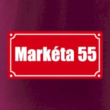 Jméno a věk - uliční cedule - červená