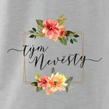 Tým nevěsty čtverec oranžový