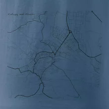 Černobílá mapa Kralupy nad Vltavou