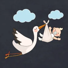 Čáp čekáme miminko - neutrální