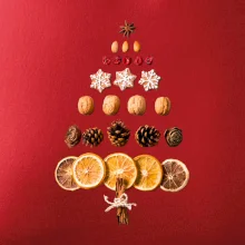 Vánoční stromeček ze sušených plodů