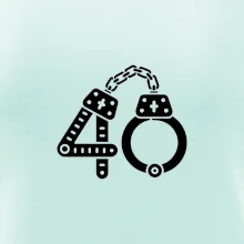 Narozeninové tričko pro policajta - pouta 40