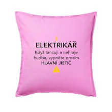 Elektrikář - hlavní jistič - Nápis na zádech