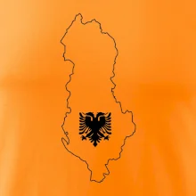 Albánie obrys mapa