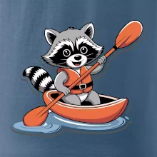 Mýval v kajaku kreslený