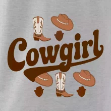 Cowgirl nápis a oblečení