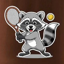 Mýval hraje tenis kreslený