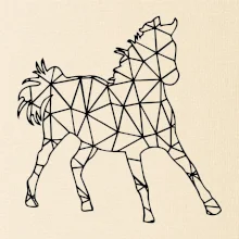 Geometrie - kůň jednobarevná