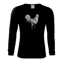 Kohout kreslený černobílý