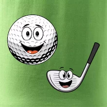 Parové triko - Golfová hůl a míček