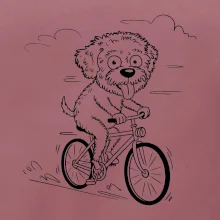 Lagotto romagnolo karikatura na kole černá