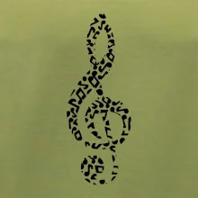 Houslový klíč z not