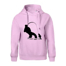 Rybář tahající rybu