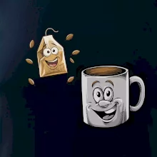 Parové triko - Hrnek a čaj