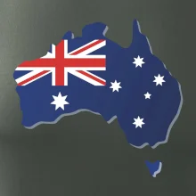 Austrálie - vlajka mapa