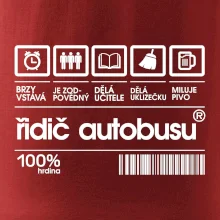 Čárový kód řidič autobusu