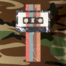 Retro kazeta - pruhy