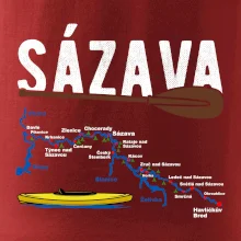 Mapa řeky Sázavy