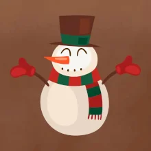 Vánoční sněhulák