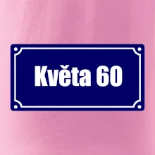 Jméno a věk - uliční cedule - modrá