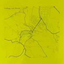 Černobílá mapa Kralupy nad Vltavou