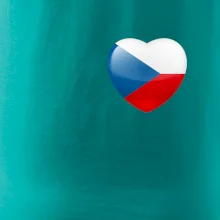 Česká vlajka srdce - pravé prso
