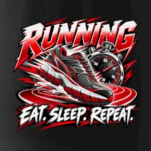 Běžecká bota se stopkami eat sleep repeat