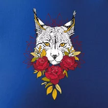 Rys s červenými růžemi  (Pecka design)