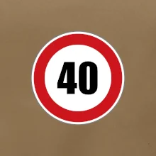 Dopravní značka - omezení rychlosti 40