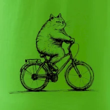 Tlustá kočka  na kole