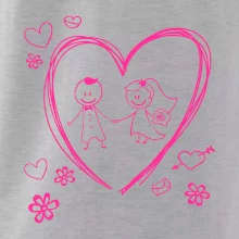 Svatba - kreslené srdce