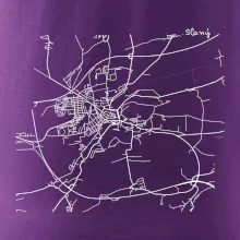 Mapy měst černobílé Slaný