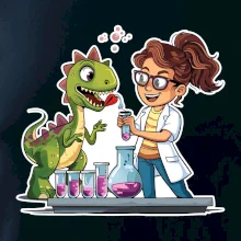 Chemik a dinosaurus - Holka