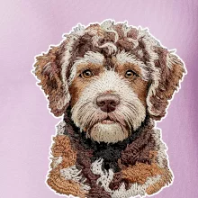 Lagotto romagnolo vyšívaná hlava na prsu