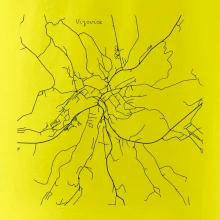 Černobílá mapa Vizovice