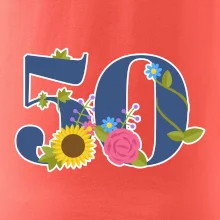 Květinové číslo kreslené - 50