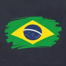 Brazílie vlajka štětkou Brazílie vlajka štětkou