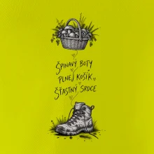 Špinavý boty plnej košík šťastný srdce