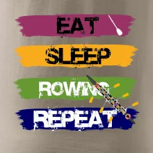 Eat sleep rowing repeat barevné